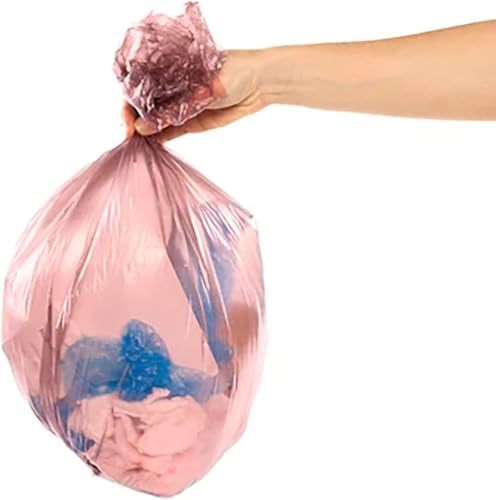 3-4 Gallon Bathroom Trash Bags 120 Count Pink Small Trash Garbage Bags, Strong Thin Material Disposable Trash Bags for Office, Home Waste Bin (Pink, 120 Count) - color: Pink