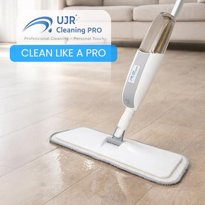 Spray Mop for Floor Cleaning, Refillable Bottle, Microfiber Pad, Lightweight Flat Mop