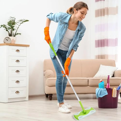 Mop Handle Compatible with Swiffer, Green Extra Long Detachable Mop Handle for Swiffer Dry & Wet Mops, Easy to Install & Replace