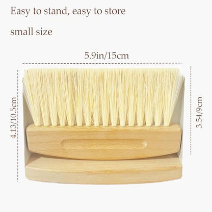 Mini Broom and Dustpan Set Small Metal Dustpan and Brush Set Hand Whisk Broom for Home Office Desktop Sofa Pet Care Household Cleaning (PET bristles, Black) - color: Black