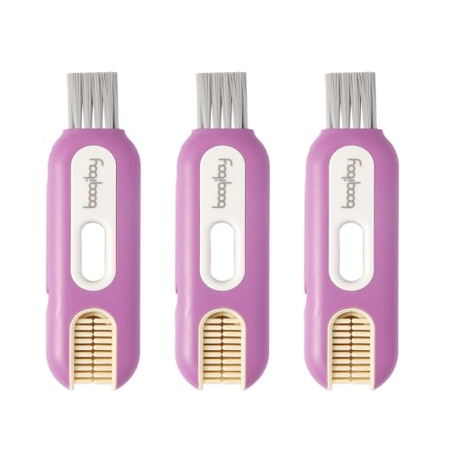 3 in 1 Cup Lid Cleaning Brush,Multifunctional Bottle Cleaner Brush with Hook Remover, Silicone Cup Holder Cleaner, Water Bottle Cleaner Brush for Cups, Lids, Tumblers and Kitchen Gaps(Purple) - color: Purple