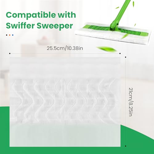 Pure Realm 60 Count for Swiffer Dry Cloths Compatible with Swiffer Sweeper& Mop Deluxe 2-in-1 Floor Mopping and Limited Edition Pink Wicked, Cleaning Dust and Hair, for Swiffer Dry Sweeping Cloths - color: White 60 Mop Pads