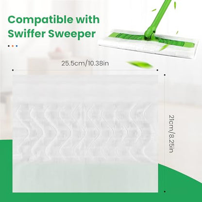 Pure Realm 60 Count for Swiffer Dry Cloths Compatible with Swiffer Sweeper& Mop Deluxe 2-in-1 Floor Mopping and Limited Edition Pink Wicked, Cleaning Dust and Hair, for Swiffer Dry Sweeping Cloths - color: White 60 Mop Pads