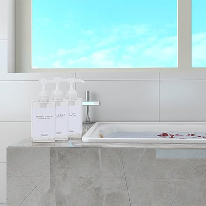 Refillable Shampoo and Conditioner Bottles for Shower Wall,Shampoo and Conditioner Dispenser with Pump No Drill (3 Bottles 3 Wall Mounts-Clear) - color: 3 Bottles 3 Wall Mounts-clear