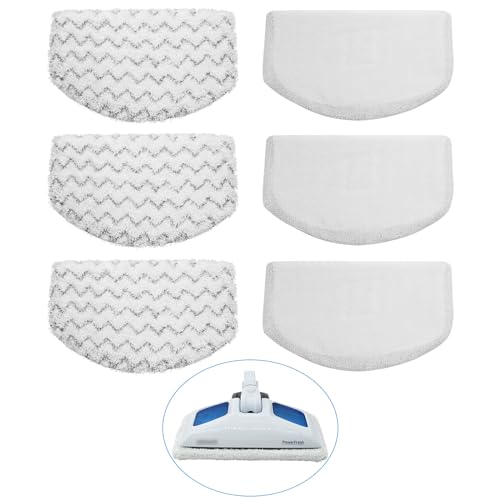 6 Pack Steam Mop Replacement Pads for Bissell Powerfresh Steam Mop 1940 1806 1544 2075 2685A 2181 2814 Series, Model 19402 19404 19408 19409 1940A 1940F 1940Q 1940T 1940W B0006 B0017 2075A - size: 6 Pack
