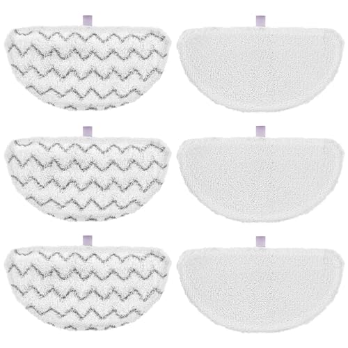 6 Pack 1940 for Bissell Steam Mop Pads for Bissell PowerFresh Steam Mop 1806 1544 1440 2075A 2685A 1940W 19404 Series, Model 19402 19408 1940a 1940f 1940q 1940t B0006 B0017, Part #5938#203-2633 - size: 6 Pack