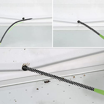 Sewer Drain Brush, Drain Clog Remover, 22.83inch Flexible Long Pipe Snake Hair Clogs Catcher Cleaner Tool for Toilet, Kitchen Sink, Sewer Drain, Bathroom Tub - color: Black Hair-22.83in