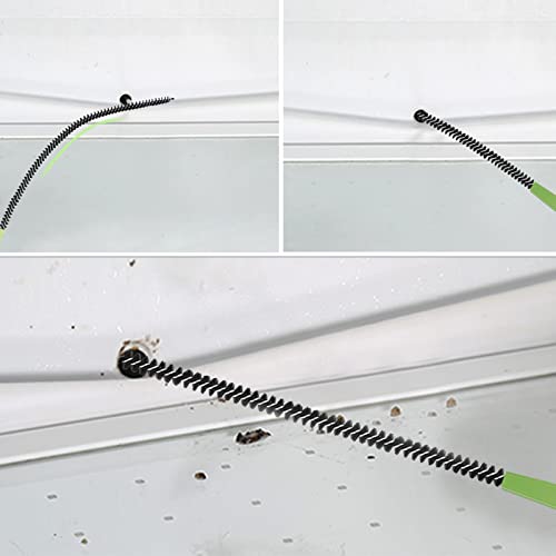 Sewer Drain Brush, Drain Clog Remover, 22.83inch Flexible Long Pipe Snake Hair Clogs Catcher Cleaner Tool for Toilet, Kitchen Sink, Sewer Drain, Bathroom Tub - color: Black Hair-22.83in