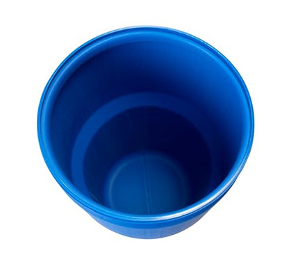 Eagle 14 Gallon Plastic Drum with Lid, Metal Lever-Lock, 26.5"x15", Open Head Lab Pack Drum Made of Durable, Lightweight HDPE, Withstands Weather and Chemicals, Made in USA, Blue, 1610MB - color: Blue, size: 14 Gallon, style: Metal Lever-Lock