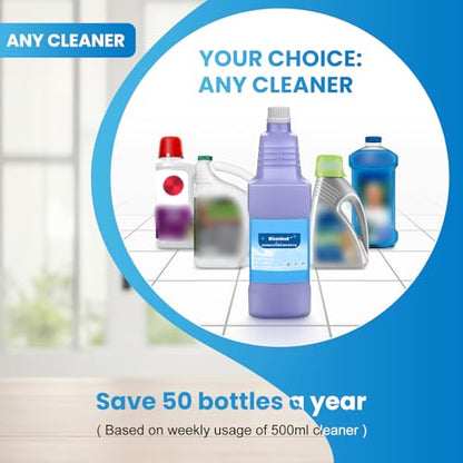 Bisenkud Leak-Proof Refillable Bottle for Swiffer® Wet Jet™ Mop | 1250mL, 42.3 fl oz, Empty HDPE Solution Bottle, Leak-Proof Cap, Reusable Floor Cleaning Bottle, Not for PowerMop