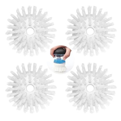4 Pack Brush Refills for OXO Dish Brush Refill B, Brush Head Replacement OXO Dish Brush Replacement Head（White Round） - color: White Round