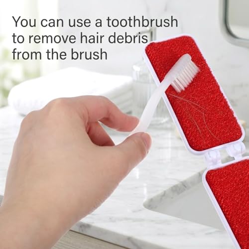 2 PCS Travel Lint Brush for Clothes, Foldable Lint Brush, Reusable Mini Lint-Brushes for Furniture, Pet Hair, Fabric Fluff