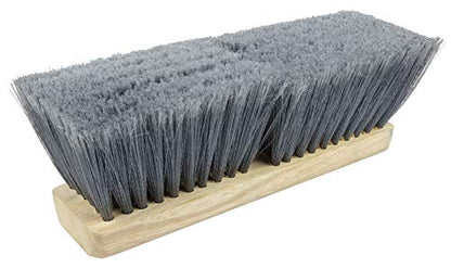 Weiler 70312 10" Bus Brush, Flagged Silver Grey Polystyrene Fill (Pack of 12) - size: 10", style: Polystyrene