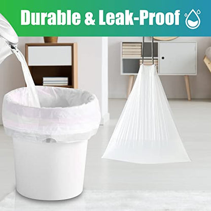 CHARMOUNT Drawstring 4 Gallon Trash Bags, Small Garbage Bags, Unscented Trash Can Liner, 60 Count - size: 60 Count (Pack of 1)