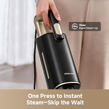 DREAME SH10 Steam Mop with Detachable Handheld Steamer, 13-in-1 Portable Steam Cleaner, 3.8 lbs Lightweight Body, 15sec Steam-Up, 212℉ Steam Cleaning, 350ml Water Tank, Steam Safety System