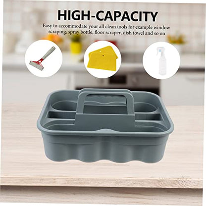 GLEAVI Large Storage Wicker Basket Cleaning Supply Organizer Carrier Box Case