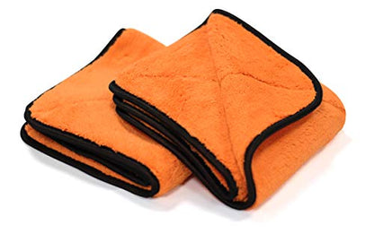 Maxshine 16" x 16" Universal Ultimate Orange Crazy Microfiber Towel (1000GSM) – Ultra-Plush, High-Absorbency Drying Cloth – Scratch-Free for Car Detailing, Cleaning & Polishing