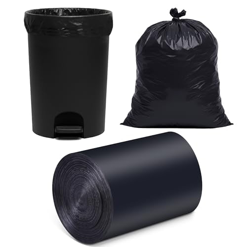 O2frepak 13 Gallon Multipurpose Tear-Resistant Trash Bags,Heavy Duty,Tastless and Black Garbage Bags (100 Count,60x80cm) - style: 13Gallon(100Counts)Black