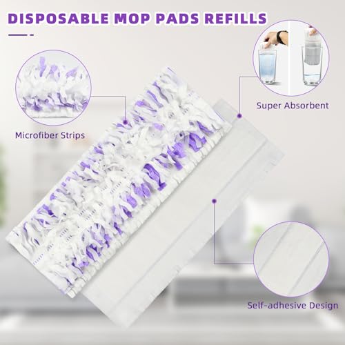 15 Pack Disposable Moping Pads Refills for Power Mop™ Multi-Surface Mop and PowerMop™ Wood Mop, Replacement Mop Pads for Floor Cleaning - size: Multi-15