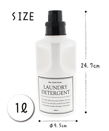 Living Room Laundry Bottle with Handle Refill Bottle, White, 33.8 fl oz (1000 ml) 805252 - size: 1 Count (Pack of 1)
