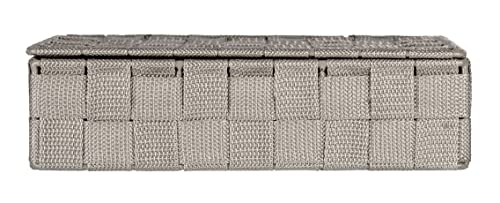 WENKO Organizer Adria small with lid in taupe, PP, 26 x 17 x 7.5 cm - color: Taupe