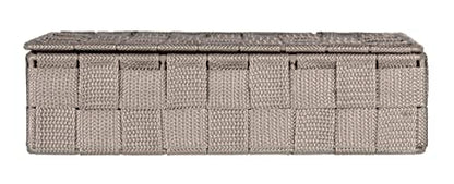 WENKO Organizer Adria small with lid in taupe, PP, 26 x 17 x 7.5 cm - color: Taupe