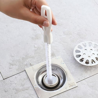Household Sewer Hair Catcher Sewer Drain Cleaner Brush Bendable Sink Overflow Drain Brush Flexible Pipe Cleaner Gifts Drain Cleaning Brush for Household Use