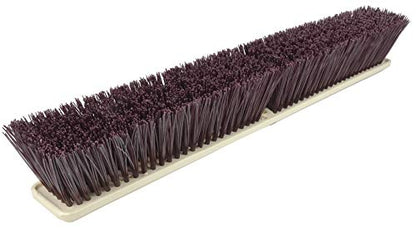 Weiler 42167 Perma-Sweep 18" Block Size, 3" Trim Length, Maroon Polypropylene Fill, Coarse Sweeping Floor Brush - size: 18 Inch, style: Course Sweeping
