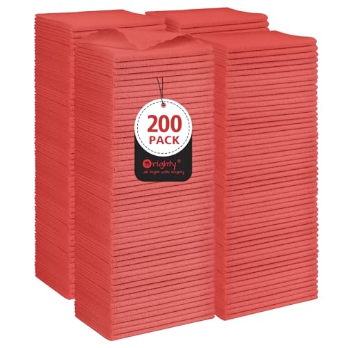 Orighty Microfiber Cleaning Cloth, 200 Pack Microfiber Towels for Cars, Multi-Purpose Shop Towels Cleaning Rags Bulk for Car, Home, Kitchen, 11.5’’ x 11.5’’, Red - color: Red, size: Pack of 200