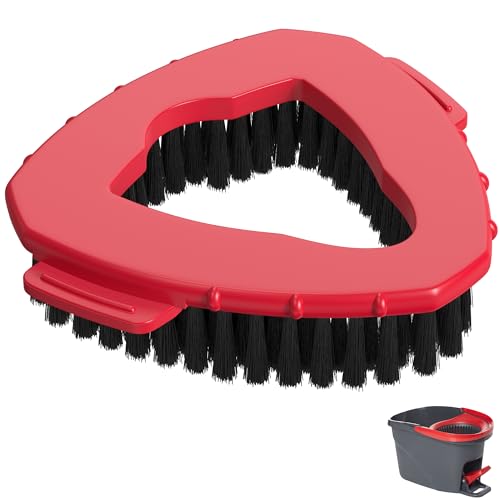 Scrubber Mop Head Replacement Compatible with O-Cedar RinseClean Spin Mop 1-Tank System, Heavy-Duty Stiff Bristle Brush Attachment for Tile, Bathroom, Kitchen & Floor Deep Cleaning(1pcs) - color: 1 Tank, size: 1 Brush Head