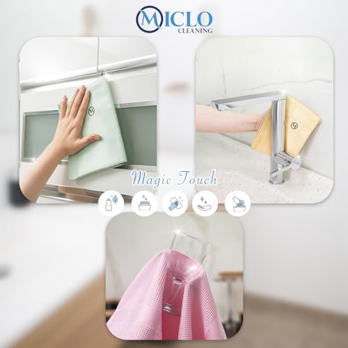 Microfibre Premium Cleaning Cloth Set of 3 - Magic Cloth | All Purpose, Absorbent Washcloth | Microfiber for Window, Kitchen, Bathroom | Lint-Free, Scratch-Free Glass CLoth | 16'' x 24'' | Soft Series