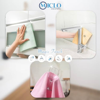 Microfibre Premium Cleaning Cloth Set of 3 - Magic Cloth | All Purpose, Absorbent Washcloth | Microfiber for Window, Kitchen, Bathroom | Lint-Free, Scratch-Free Glass CLoth | 16'' x 24'' | Soft Series