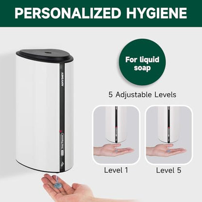 anydry 29fl.oz/850ml Commercial Automatic Liquid Soap Dispenser Wall-Mounted Large Capacity Model AD1209 White - color: White