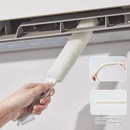 2 Pack Mini Split Cleaning Kit,Air Conditioner Cleaner Set,Under Appliance Cleaning Tool，with 2 Reusable and Washable Microfiber Cloths,for Air Conditioning, Home Appliance