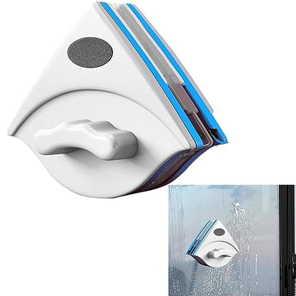 Double Sided Magnetic Window Cleaner, Magnetic Window Cleaning Brush, Window Wipers for Glass, Window Cleaning Tools Glasses Cleaner Cleaning Brush for High - color: S(3~8mm)
