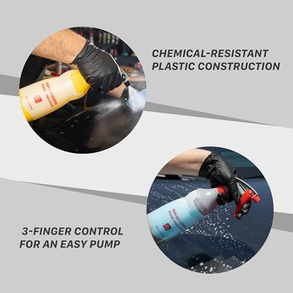 Maxshine 25oz Universal Yellow Heavy Duty Spray Bottle - Resistant Detailing Sprayer with Adjustable Nozzle & Ergonomic Trigger for Car Cleaning, Garage, Home - color: Yellow