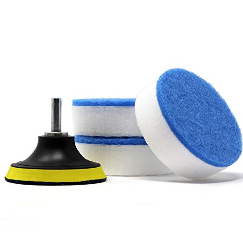 Drill Powered Cleaning Sponges - Magic Eraser with Drill Attachment | High Density Melamine Pads for Bathroom, Kitchen, Grout, Baseboards, Stain Removal | Cordless Power Scrubber Tool