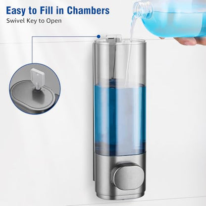 Shampoo and Conditioner Dispenser 1 Chamber No Drill,Shower Soap Pump Dispenser Wall Mounted,Body Wash Dispenser,Shower Gel Shampoo Holder for Bathroom Accessories, (Gun1) - color: Gun1