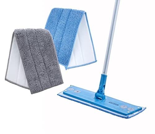 Superio Telescopic Miracle Mop with dusting and Mopping pad Refills, Kitchen, and Bath Cleaning, for Hardwood Floors, Ceramic Tiles, Linoleum - size: Mop + dusting and Mopping pad Refills