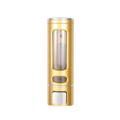 Liquid Soap Dispenser Wall Mount, 1 Chamber Bathroom Shower Pump Dispenser,Press Manually Lotion Soap Dispenser Use for Shampoo, Soap, Conditioner, Shower Gel, for Bathroom Kitchen Hotel (Gold) - size: 1 Chamber