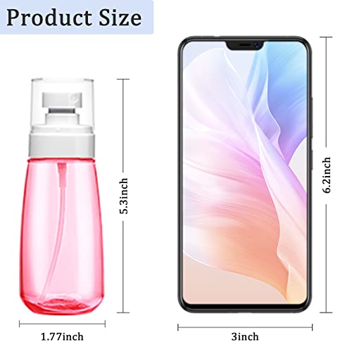 Cosywell Fine Mist Spray Bottle 3.4oz/ 100ml Empty Cosmetic Refillable Travel Containers Plastic Hair Spray Bottle Sprayer for Perfume Skincare Makeup Lotion (6color2purple) - color: 6color2purple