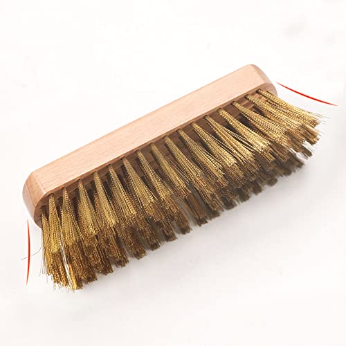Pizza Oven Brush 7 Inch Brass Bristles Replacement Brush Head and Scraper - size: 7" Replacement Brush Head