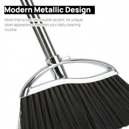 Indoor Soft Bristles Sweeping Broom,Long Handle Kitchen Angle Broom for Floor Cleaning Home Office Hardwood