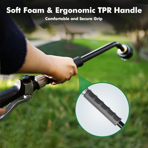 RESTMO Heavy Duty Full Metal Long Watering Wand, 24 Inches Gentle Soft Full Shower Sprayer Wand with Flow Control, Hose Wand for Hanging Baskets, Shrubs, Plants, Flowers, Garden and Lawn, Flash Black - color: Flash Black