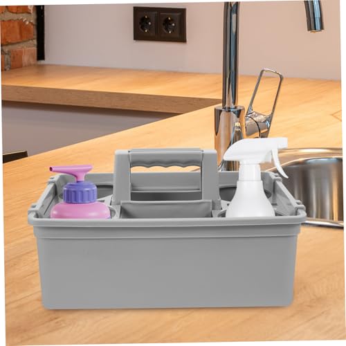 PRETYZOOM Multipurpose Cleaning Supplies Storage Basket with Handles Lightweight Organizer for Home Office Features Multiple Compartments for Easy Organization and Transport
