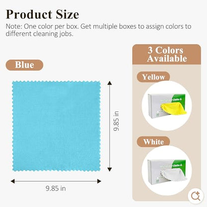 30 Pack Microfiber Cleaning Cloths, Dish Towels for Kitchen, Cleaning Rags for Car, Window, Bathroom, Household, Ultra Absorbent Cleaning Supplies Lint Free Streak Free, Reusable & Washable (Blue) - color: Blue