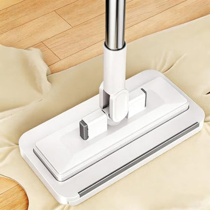 No Wash Mop - Clip Design No Touch Wet Dry Use Cleaning Tool, 1 Pack Hands-Free Scrubber for Household Sanitation, Zero Contact Wiper with Towel Clamp, Utility Item, Floor Pad for Marble - color: 95cm
