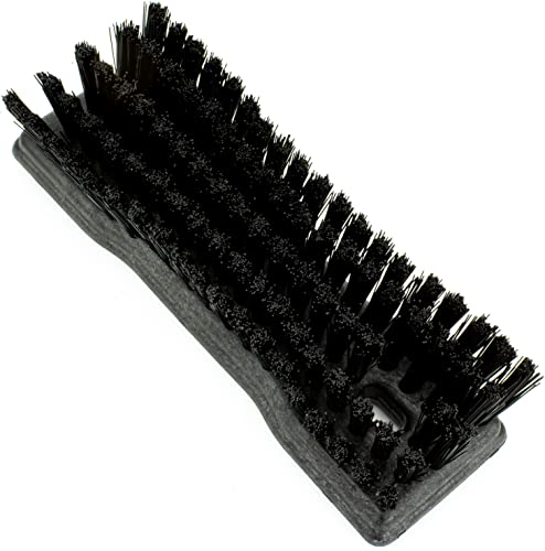 SPARTA Comfort Grip Scrub Brush Hand Brush for Bathroom, Kitchens, Countertop, Plastic, 8 Inches, Black - color: Black