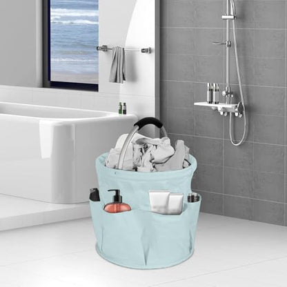 Professional Cleaning Caddy Organizer - 11" Wearable Cleaning Supply Bag with Adjustable Shoulder Strap & Handle - Housekeeper Essentials Organizer for Detailing Tools & Supplies (Sky Blue) - color: Sky Blue