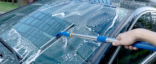 14" Shower Squeegee for Glass Doors, Extendable Squeegee for Shower Glass with 2 Blades,Window Squeegee,Window Cleaner Tool for Shower Doors, Windows, Bathroom and Car Windshields (25", Inches, 14)
